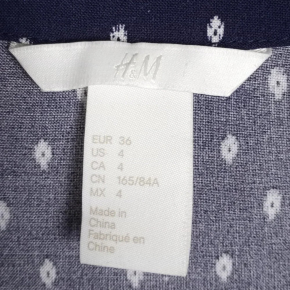 H&M Navy blue T-shirt dress size 4 - Picture 4 of 8
